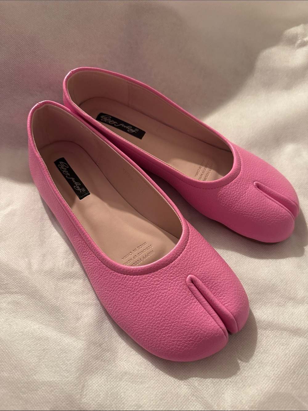 Pink Split-Toe Tabi Ballet Flats